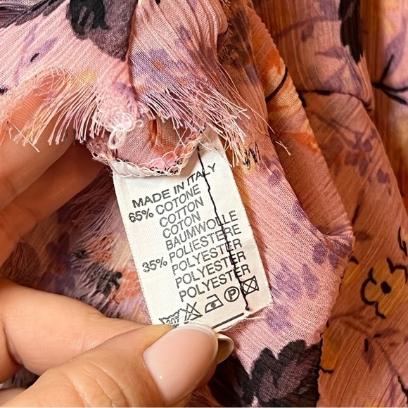 #72 BRANDY MELVILLE PINK FLORAL PEPLUM TANK/TUNIC TOP $40 - Picture 5 of 5